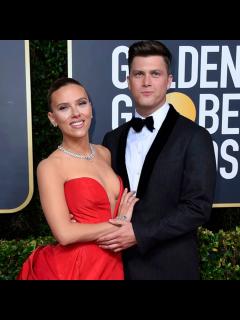 [x]Scarlett Johansson Debuts Her Wedding Band After Marrying Colin Jost